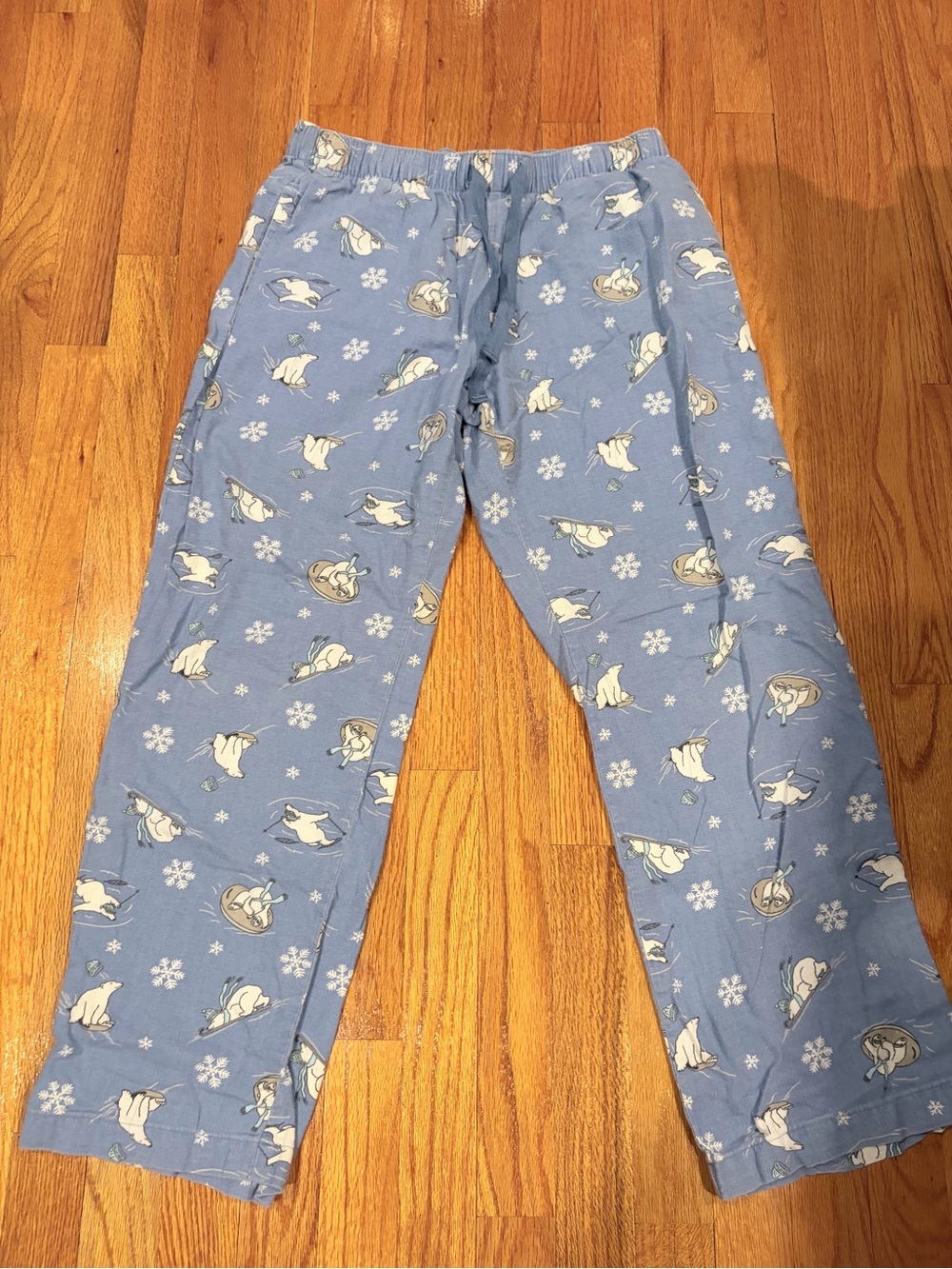 Old Navy Light Blue Polar Bear Print Pajama Bottoms